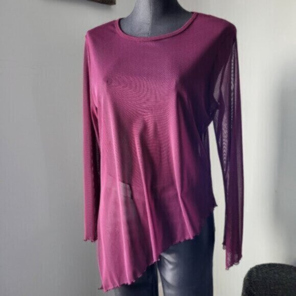 Picadilly Sheer Mesh Blouse Size Small - Picture 5 of 12